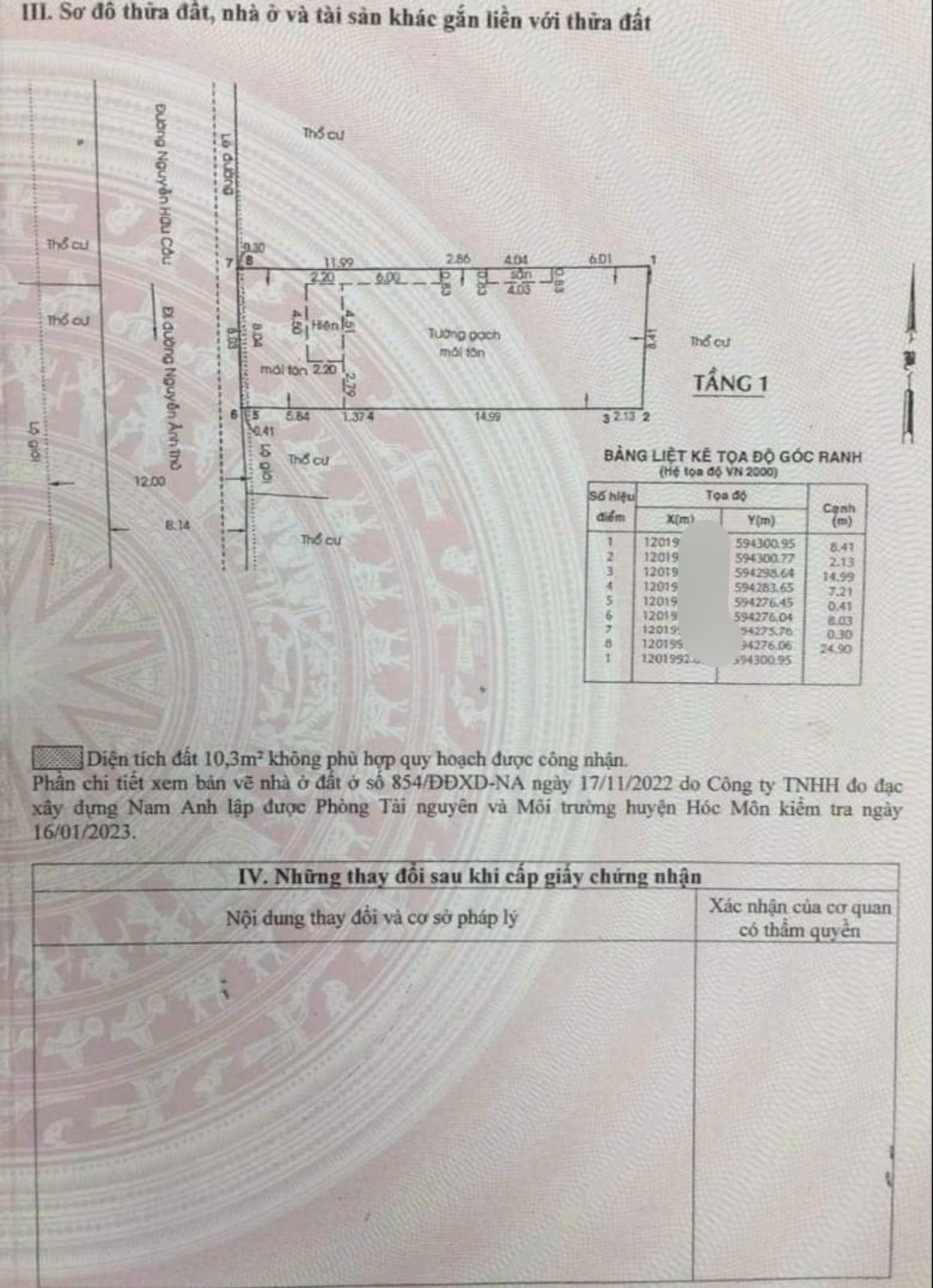 BÁN NHÀ MẶT TIỀN NGUYỄN HỬU CẦU, TRUNG CHÁNH, HÓC MÔN, (8x26) GIÁ 13.9T - Ảnh 2