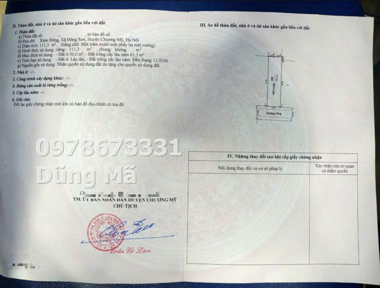 SIÊU PHẨM ĐẦU TƯ GIÁ RẺ GẦN CHỢ D/T:111,3M TẠI ĐÔNG SƠN-CHƯƠNG MỸ - Ảnh 1