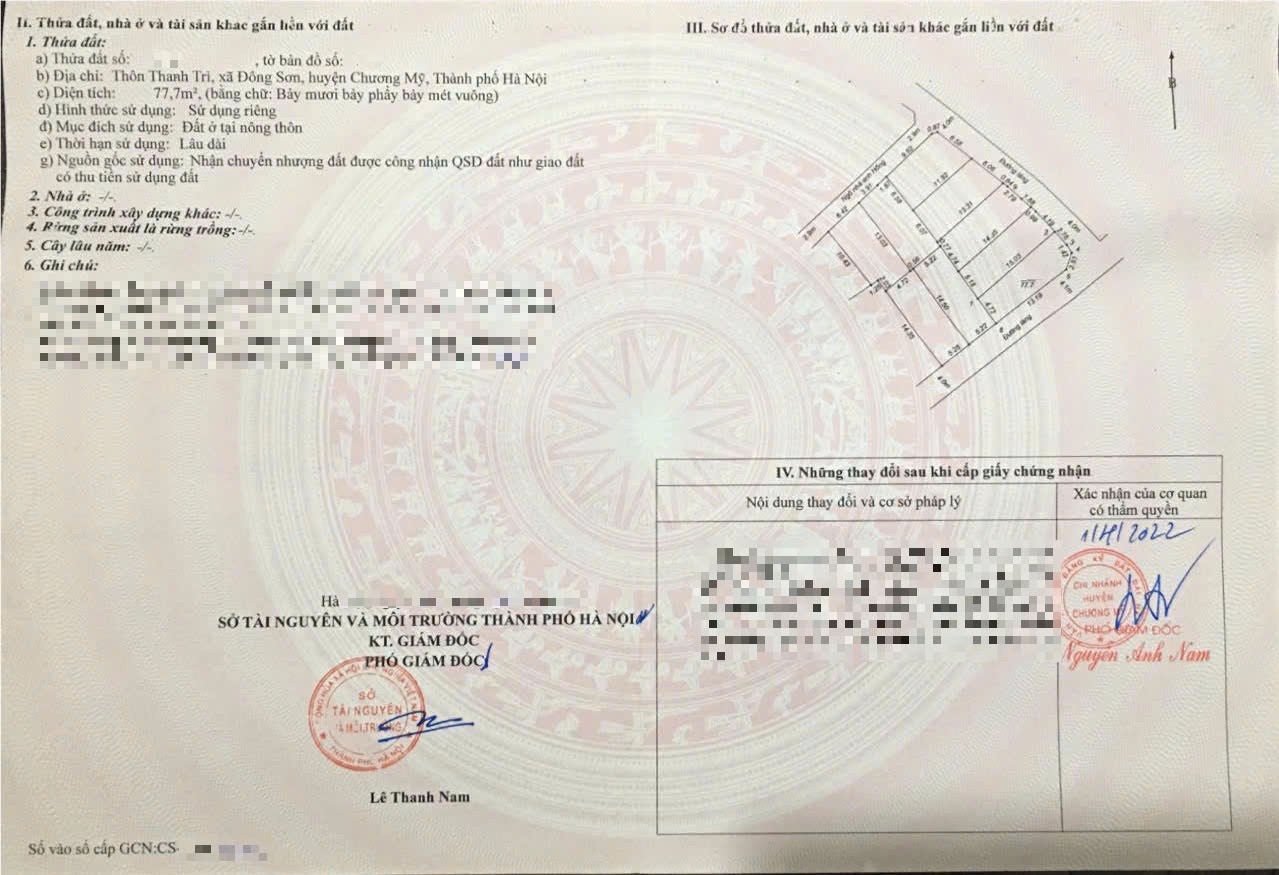 CHÍNH CHỦ BÁN LÔ ĐẤT 77,7M TẠI ĐÔNG SƠN-CHƯƠNG MỸ - Ảnh 2