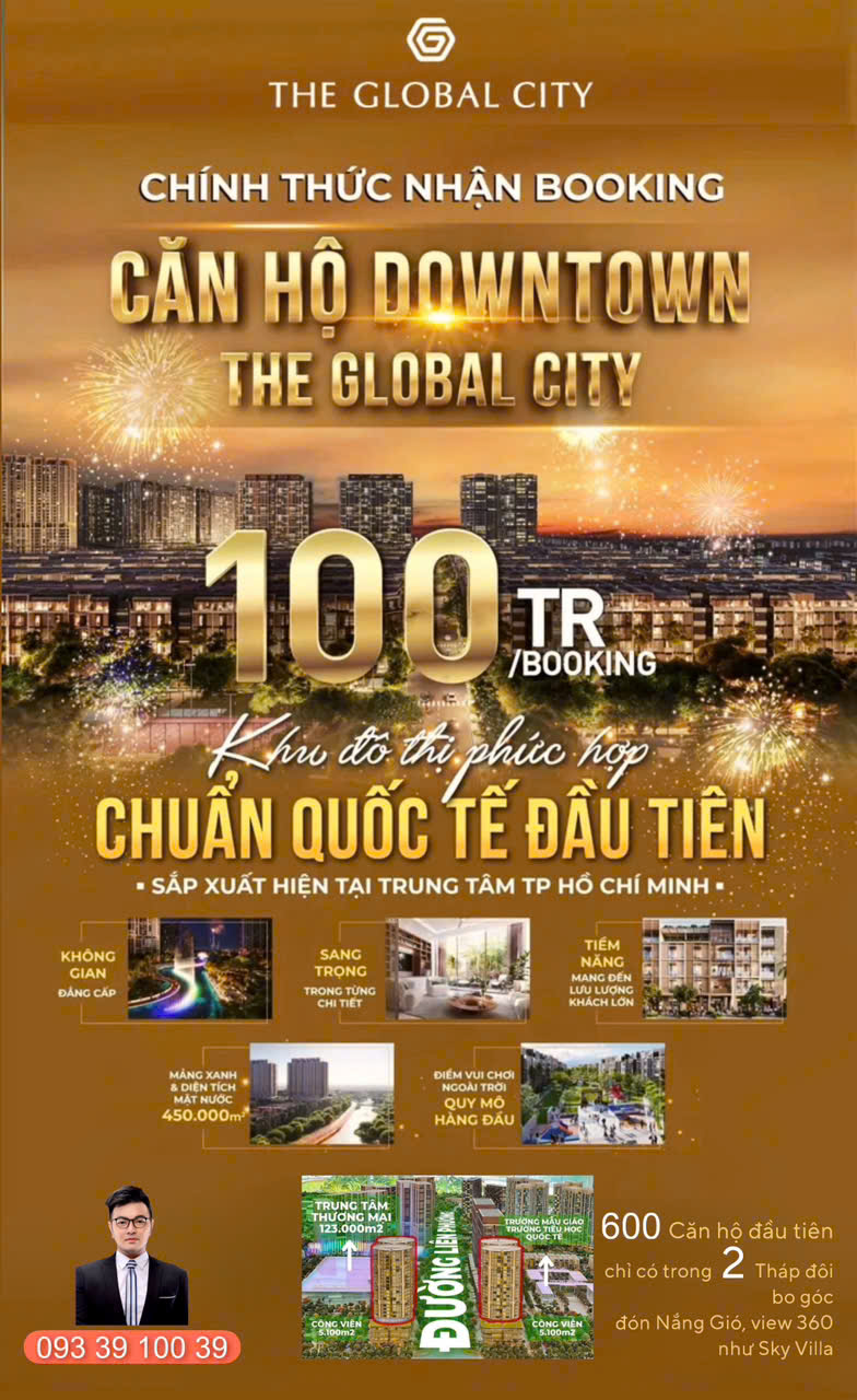 Booking Căn Hộ Đầu Tiên vang danh thế giới- The Global City- nút giao 2 Mặt tiền 40m,siêu khan - Ảnh chính