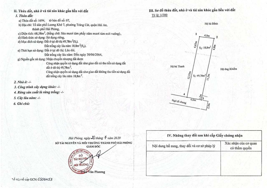 KH gửi bán lô đất tuyến đầu Ngõ 216 Cát Linh, Tràng Cát, Hải An. - Ảnh chính