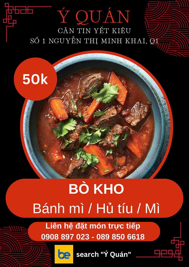 Ý Quán - Bò Kho Gia Truyền & Phá Lấu - Căn Tin Yết Kiêu cổng sau sở thú ngay chân cầu Thị Nghè hồ - Ảnh 2