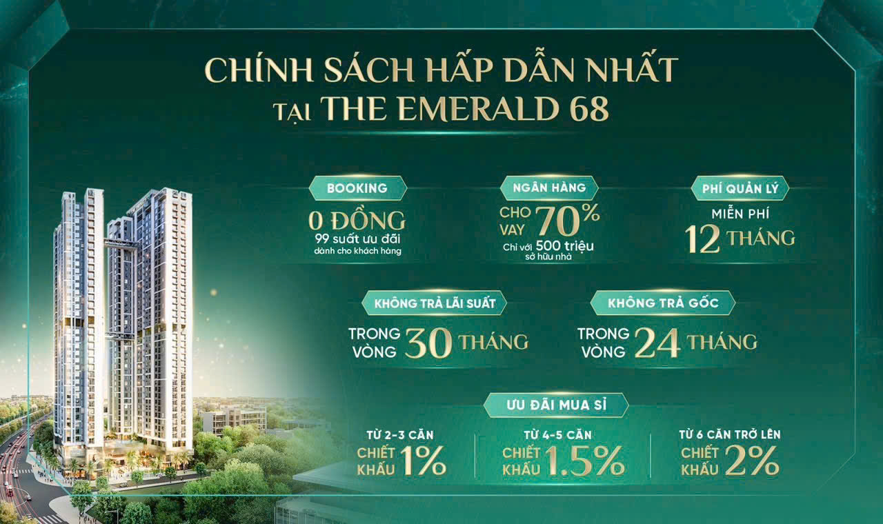 Căn hộ dự án cao cấp The Emerald 68 tại Bình Dương - Ảnh chính