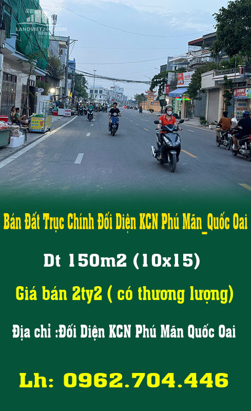 Bán Đất Trục Chính Đối Diện KCN Phú Mãn_Quốc Oai - Ảnh chính