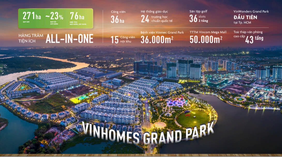 Sở Hữu Ngay Căn Studio Thuộc Phân Khu Cao Cấp Tại Vinhome Grand Park Quận 9 chỉ với 400 triệu - Ảnh chính