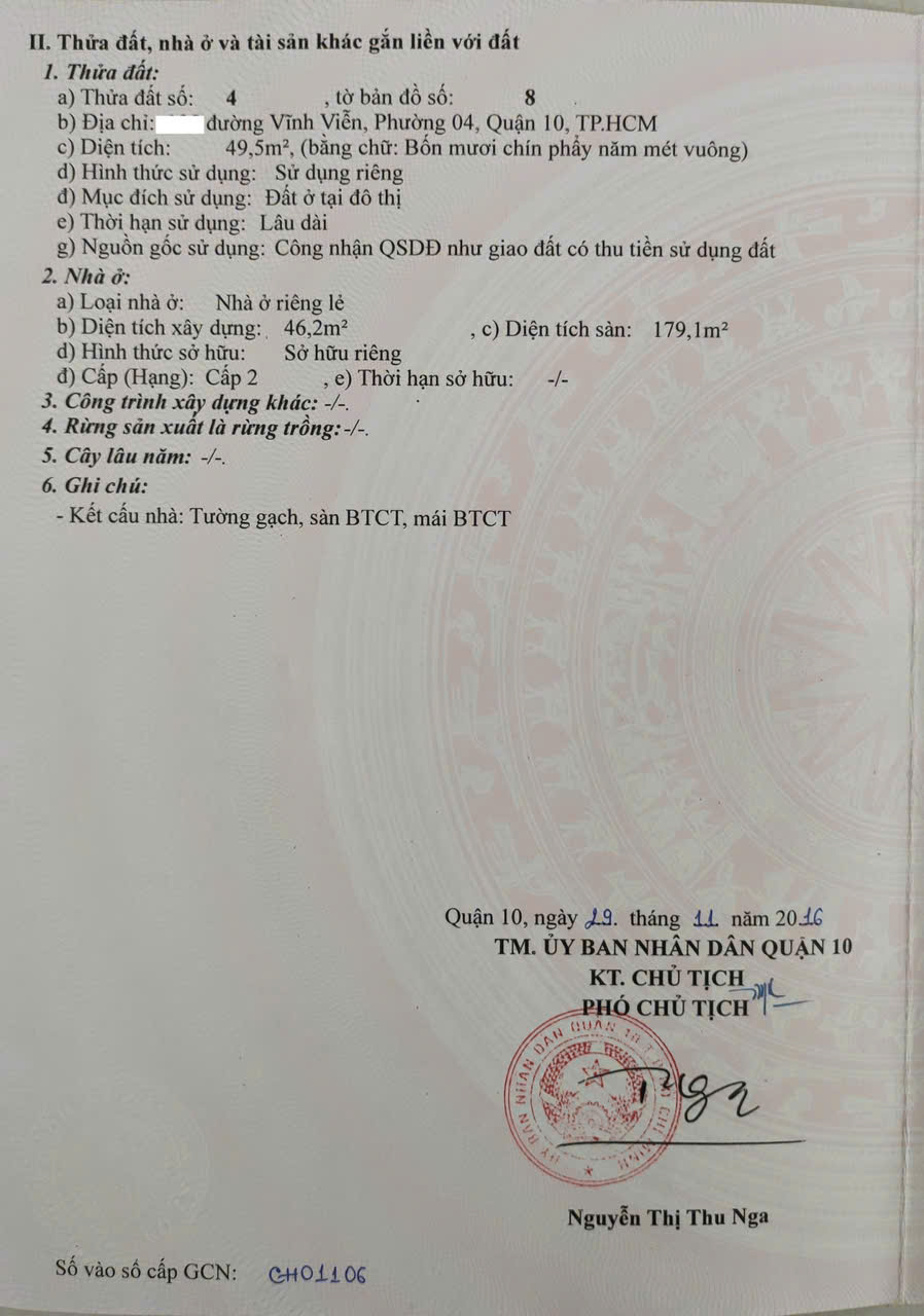 BÁN NHÀ CHÍNH CHỦ MẶT TIỀN VĨNH VIỄN, PHƯỜNG 4, QUẬN 10, TPHCM, GIÁ LÀ 23 TỶ - Ảnh 1