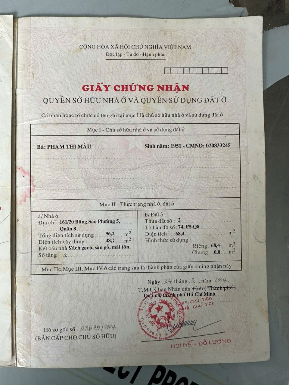 Cần bán nhà ngay khu dân cư an ninh 161/20 Bông Sao, Phường 5, Quận 8. - Ảnh 3