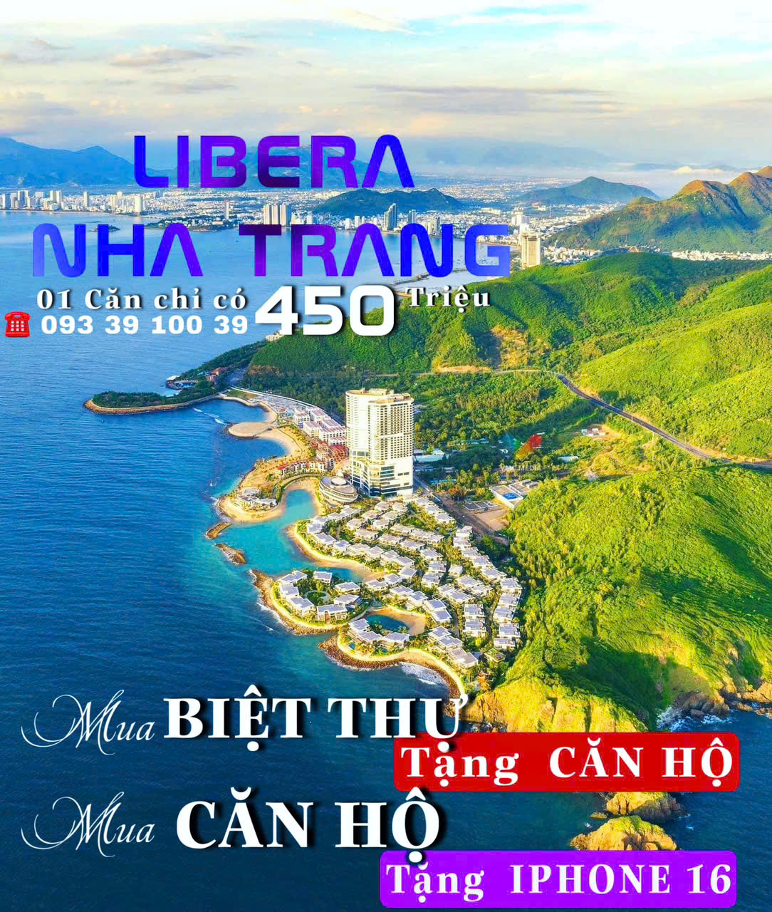 Mua Biệt thự tặng Căn hộ, Mua căn hộ tặng IP16, Libera Nha Trang: chỉ 450 TR.LH: 0933910039 - Ảnh chính