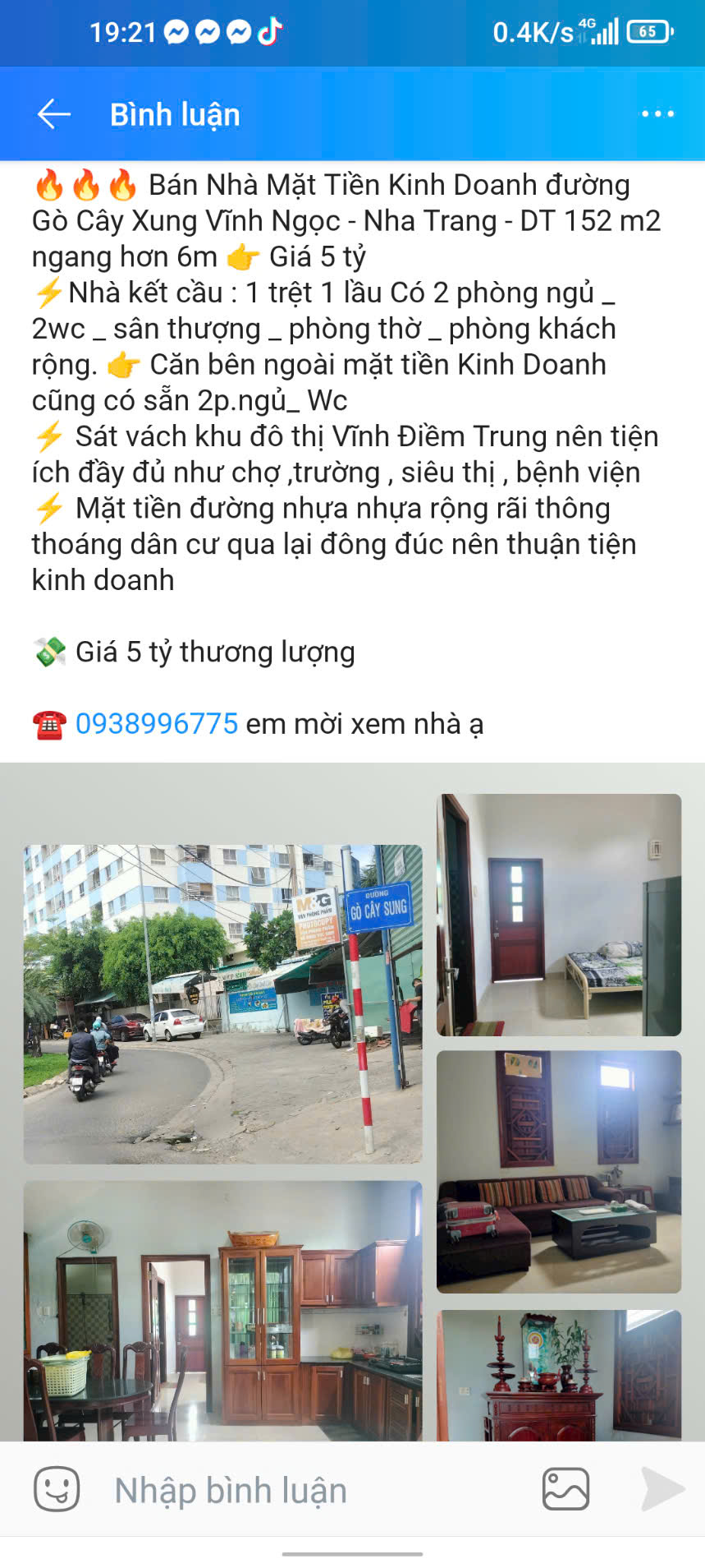 Nhà mặt tiền đường Thành Hồ - Diên Phước - Giá 4 Triệu/m2 có 200 thổ cư - Diên Khánh, Khánh Hòa - Ảnh 4