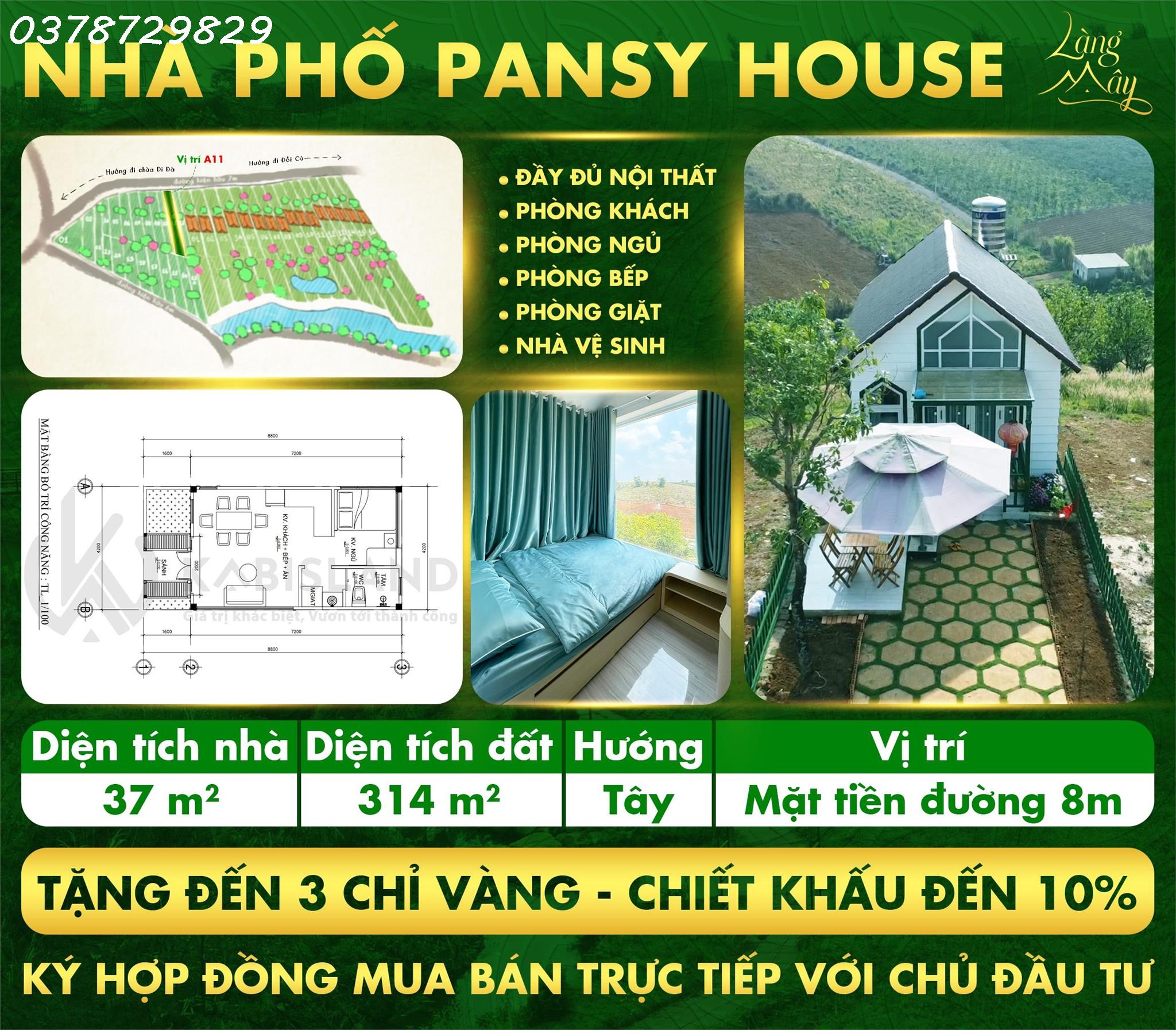 Bán nhà phố Pansy House Đầy Đủ Nội Thất, Cảnh Quan Sẵn - Giá 2 tỷ - 314m2 - Ảnh chính