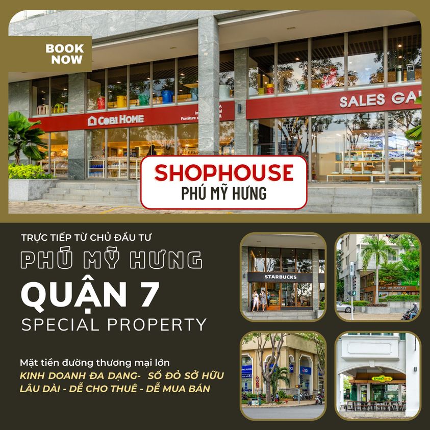 Bán Shophouse mặt tiền đường Tôn Dật Tiên Phú Mỹ Hưng.Mua trực tiếp chủ đầu tư Phú Mỹ Hưng - Ảnh chính