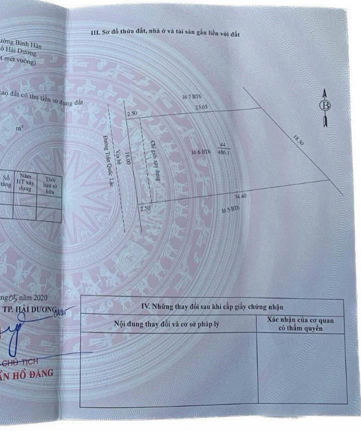 Bán đất mặt phố Trần Quốc Lặc, ph Quang Trung, TP HD, 486m2, mt 16m, gần hồ Hòa Bình - Ảnh 4