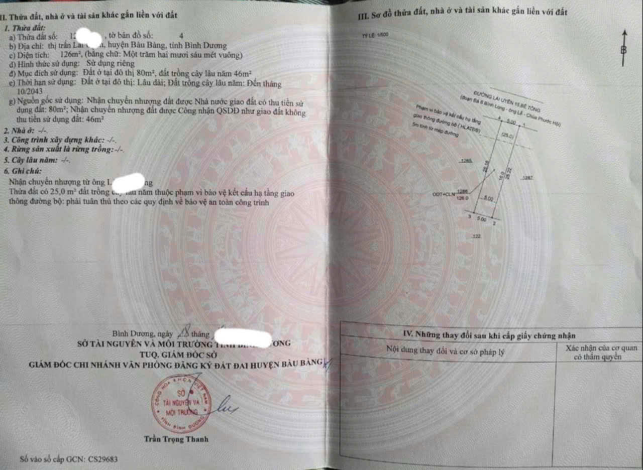 !! SIÊU PHẨM GIÁ TỐT * GỒNG HẾT NỔI NỢ NGÂN HÀNG * CHÍNH CHỦ BÁN LÔ ĐẤT TẠI BÀU BÀNG, BÌNH DƯƠNG => - Ảnh 2