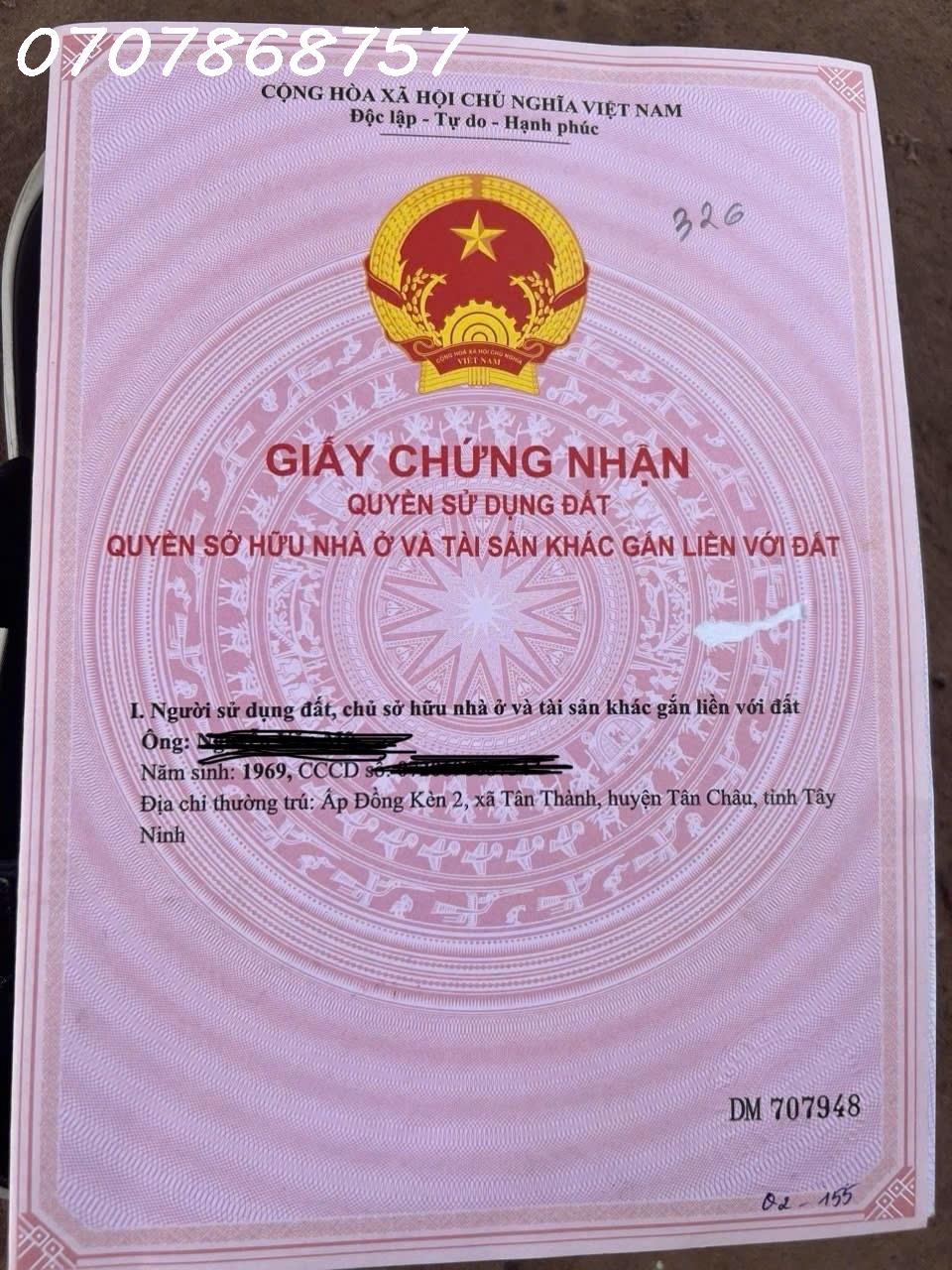 Chính chủ bán lô đất đẹp mặt tiền đường 795, xã Tân Thành, Tân Châu, giá đầu tư 1,4tr/m2 - Ảnh 1