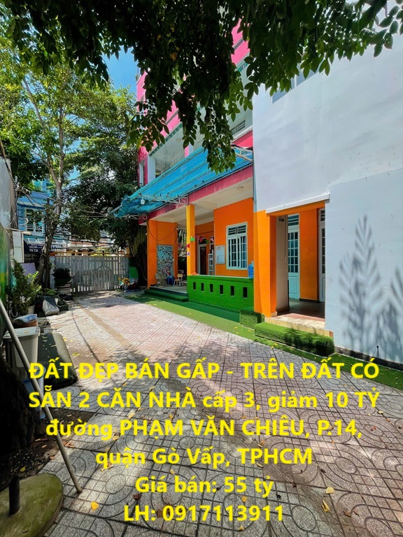 ĐẤT ĐẸP BÁN GẤP - TRÊN ĐẤT CÓ SẴN 2 CĂN NHÀ cấp 3, giảm 10 TỶ phường 14, Gò Vấp - Ảnh chính