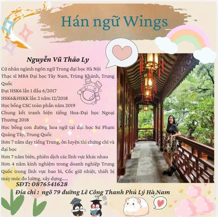 Ngoại Ngữ Wings Phủ Lý - Hà Nam - Tuyển Sinh Các Lớp Tiếng Trung Cho Người Lớn Và Trẻ Em - Ảnh chính