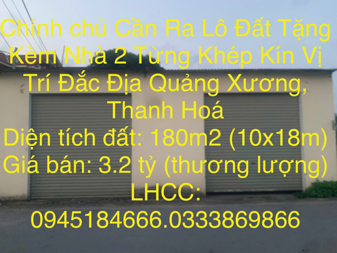 Chính chủ Cần Ra Lô Đất Tặng Kèm Nhà 2 Từng Khép Kín Vị Trí Đắc Địa Quảng Xương, Thanh Hoá - Ảnh chính