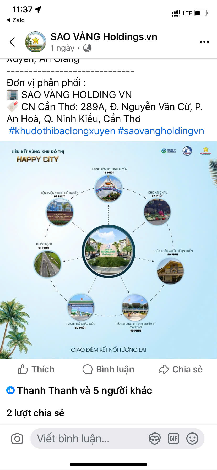 ĐẤT NỀN KĐT HAPPY CITY TP LONG XUYÊN VỊ TRÍ CỰC ĐẸP. DT 80 - 112M2. CHỈ 18 - 20TR/M2. LH:0837801160. - Ảnh 4