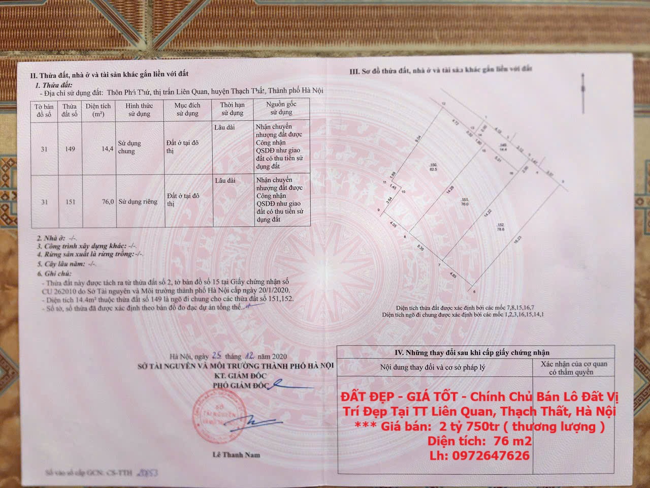 ĐẤT ĐẸP - GIÁ TỐT - Chính Chủ Bán Lô Đất Vị Trí Đẹp Tại TT Liên Quan, Thạch Thất, Hà Nội - Ảnh chính