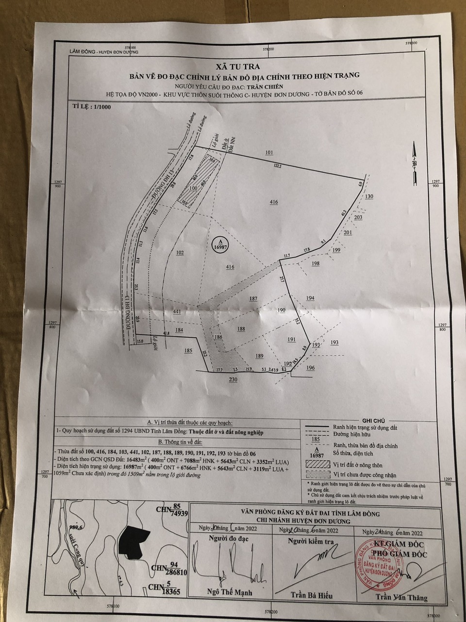 CHÍNH CHỦ CẦN BÁN LÔ ĐẤT  Đường Suối Thông C, Tu Tra, Đơn Dương, Lâm Đồng - GIÁ CỰC RẺ - Ảnh 1