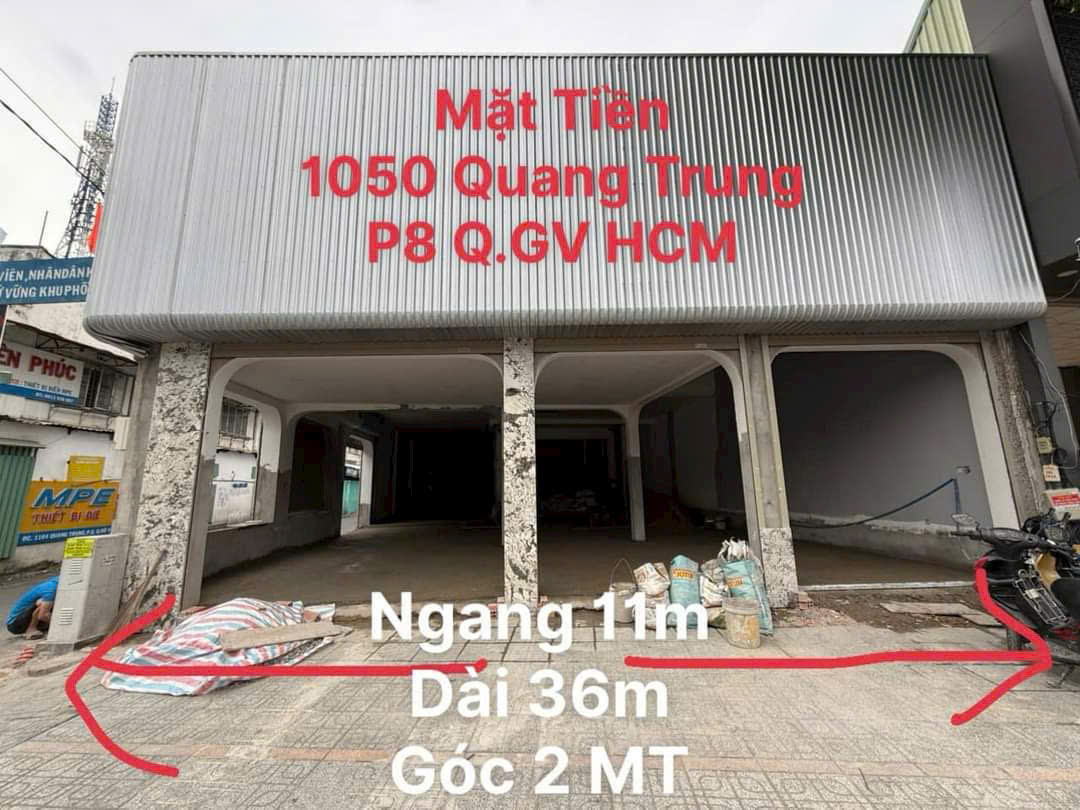 Bán Nhà 2 Lầu (11x36) Góc 2 Mặt Tiền Quang Trung, P8, Gò Vấp. Giá bán: 45 tỷ - Ảnh 1