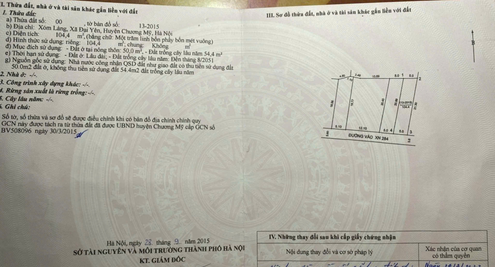 mảnh đất đẹp nhất xã Đại yên , chương mỹ , HN <br>- ngay gần trường chương mỹ A , chợ bắc sơn cách chỉ - Ảnh chính