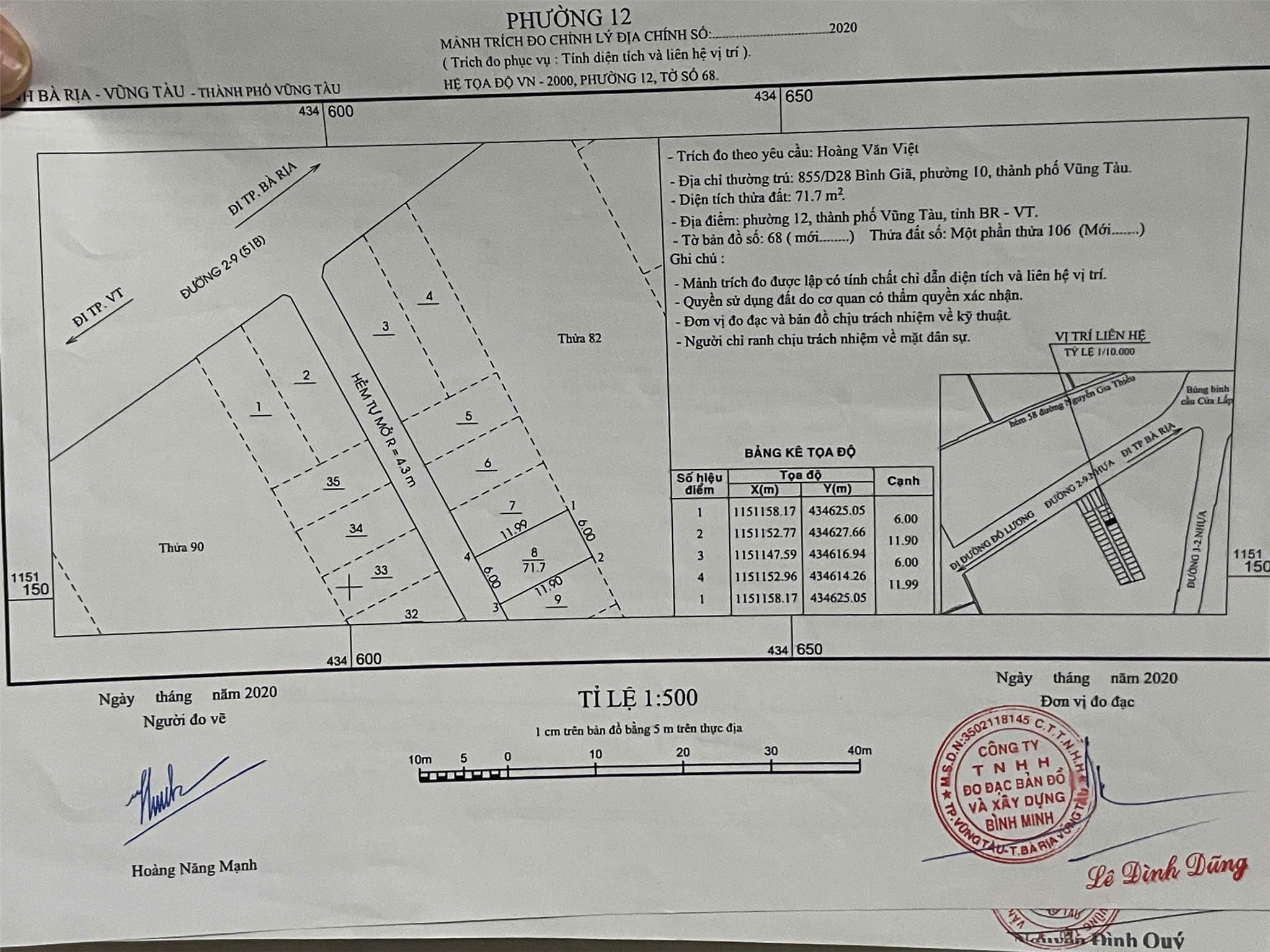 CHÍNH CHỦ Cần Bán Gấp Đất Đất Thổ Tại Phường 12, TP Vũng Tàu - Ảnh 1