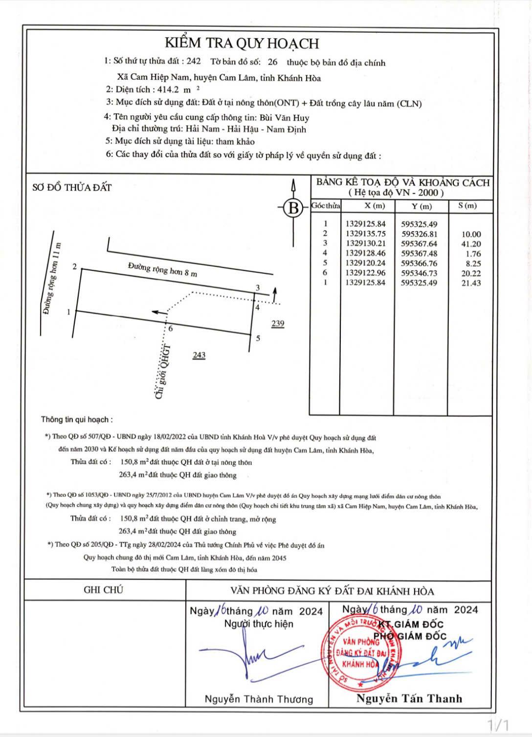 ĐẤT ĐẸP – GIÁ TỐT  – BÁN GẤP LÔ ĐẤT 2 MẶT TIỀN  tại Cam Hiệp Nam, Cam Lâm, Khánh Hòa - Ảnh 1