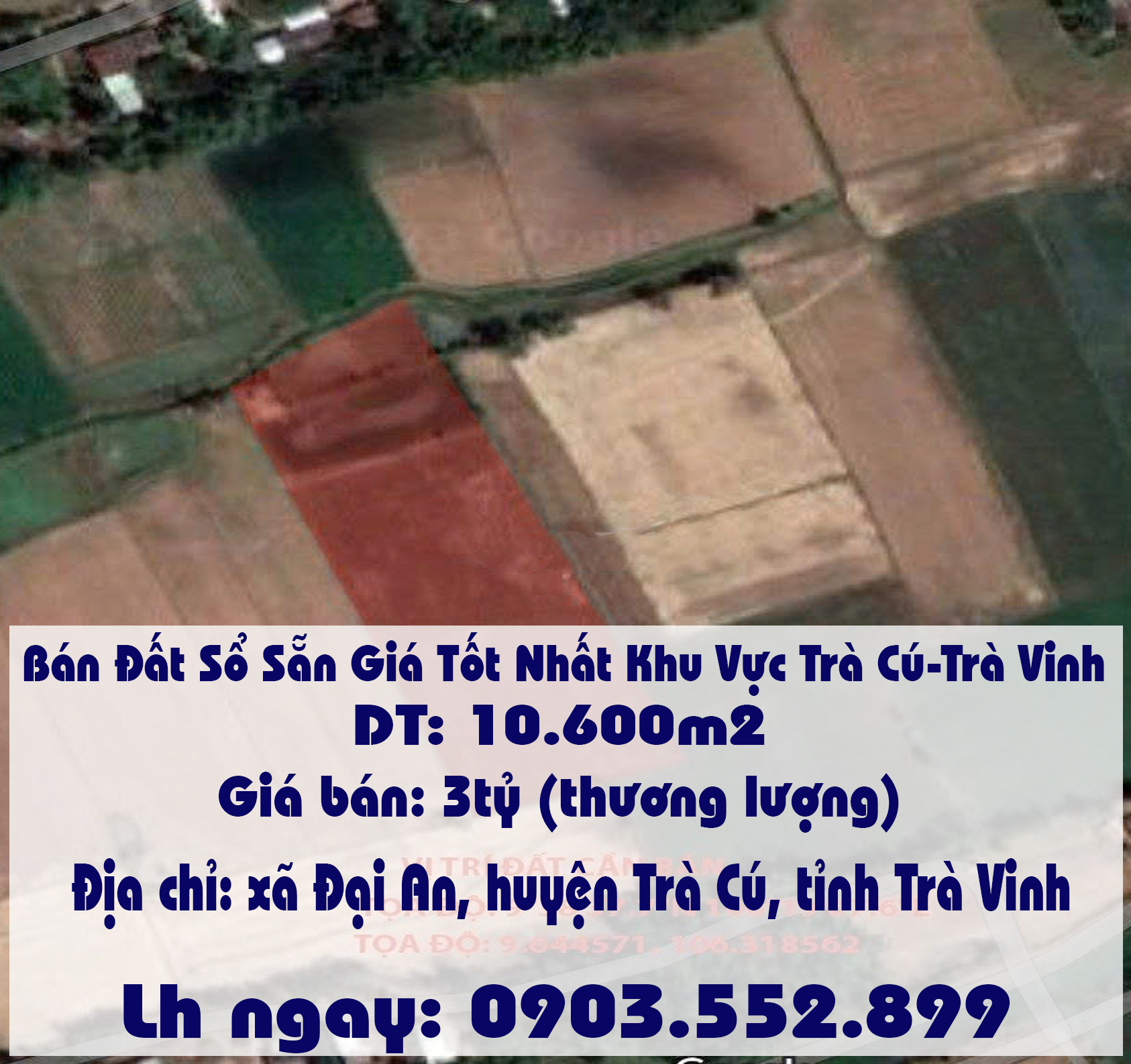 Bán Đất Sổ Sẵn Giá Tốt Nhất Khu Vực Trà Cú-Trà Vinh - Ảnh chính