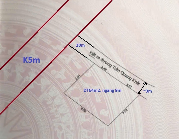 ♪ Đất Trần Quang Khải kiệt Rộng, sát Ô tô, Kinh doanh, 64m2, ngang 9, vuông, 2.25 tỷ - Ảnh 4