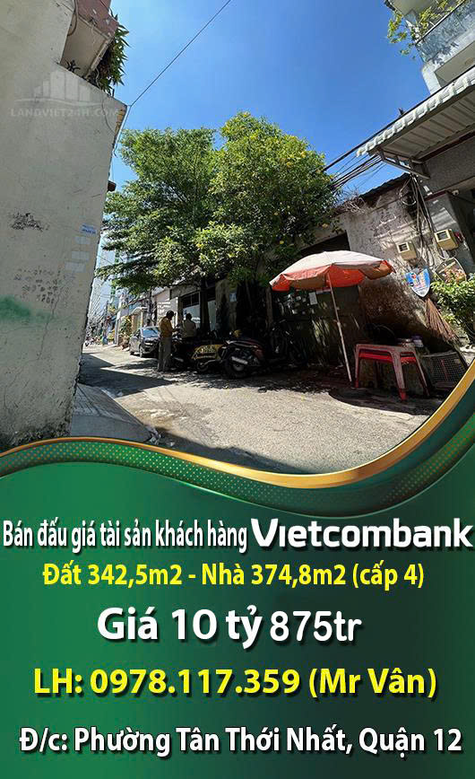 Bán đấu giá tài sản khách hàng Vietcombank, đất 342,5m2, 10.875.524.274 đồng - Ảnh chính