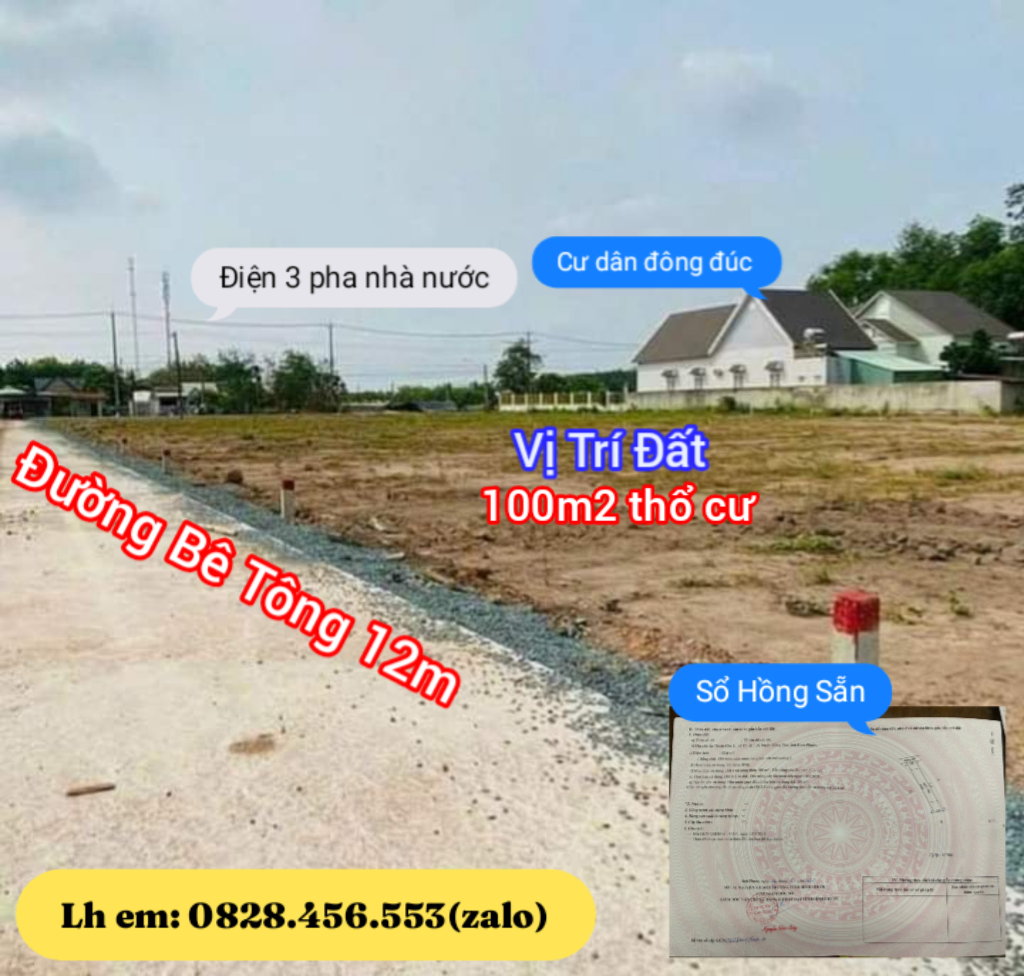 Nha Bích, Tx. Chơn Thành giá chỉ💰 195tr 💰 - 224m2 ( 100m2 thổ cư ) 5 x 41m - Mặt tiền đường số 18 , cách trường cấp 2,3 chỉ 300m  - Mật độ cư dân đông đúc hiện hữu - Cách Ql 14 chỉ 2 phút đi xe máy - Ảnh chính