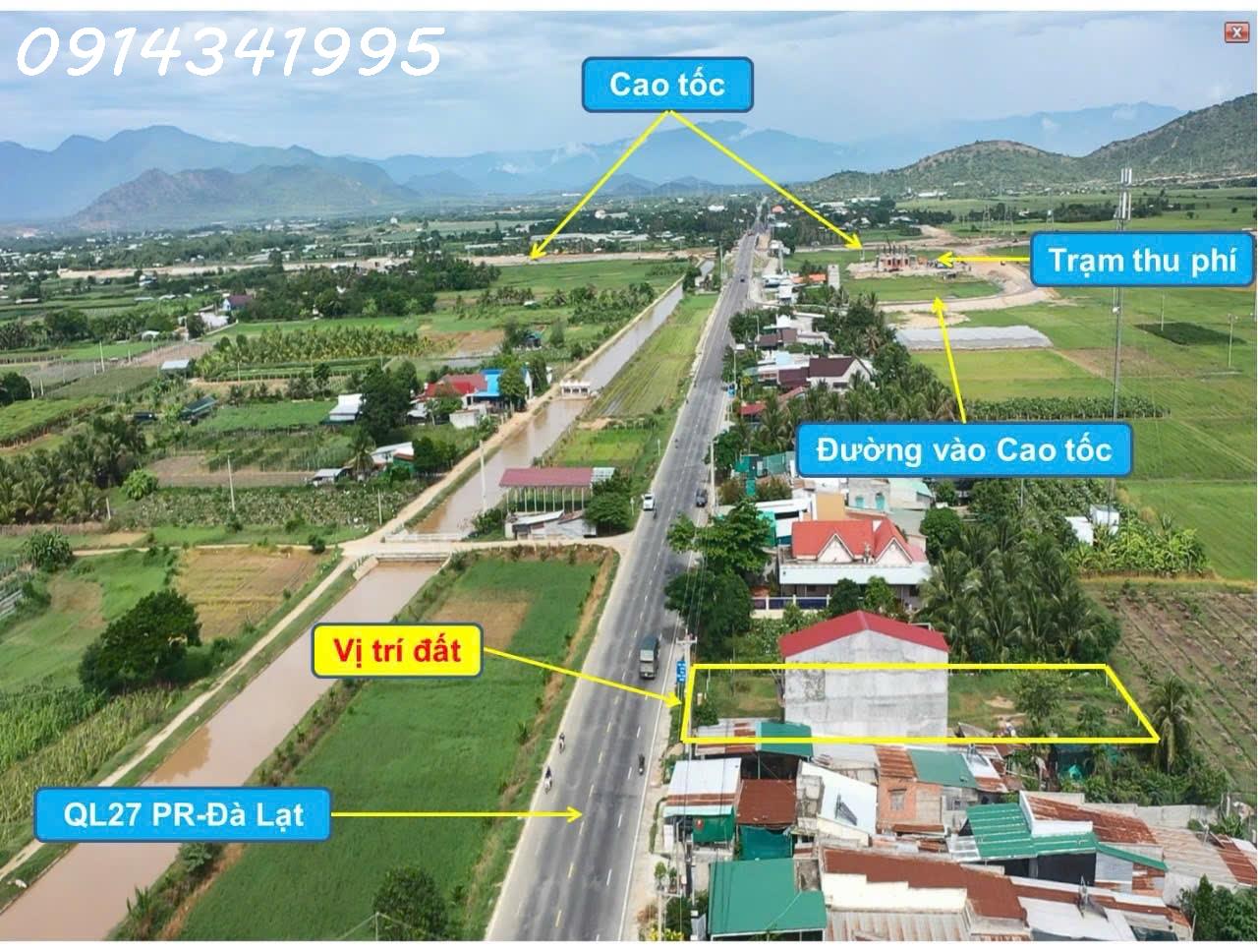 Nút giao cao tốc Cam Lâm Vĩnh Hảo. Mặt QL27A, 20x50m sân bay Thành Sơn 5km, QL1 6km - Ảnh 1