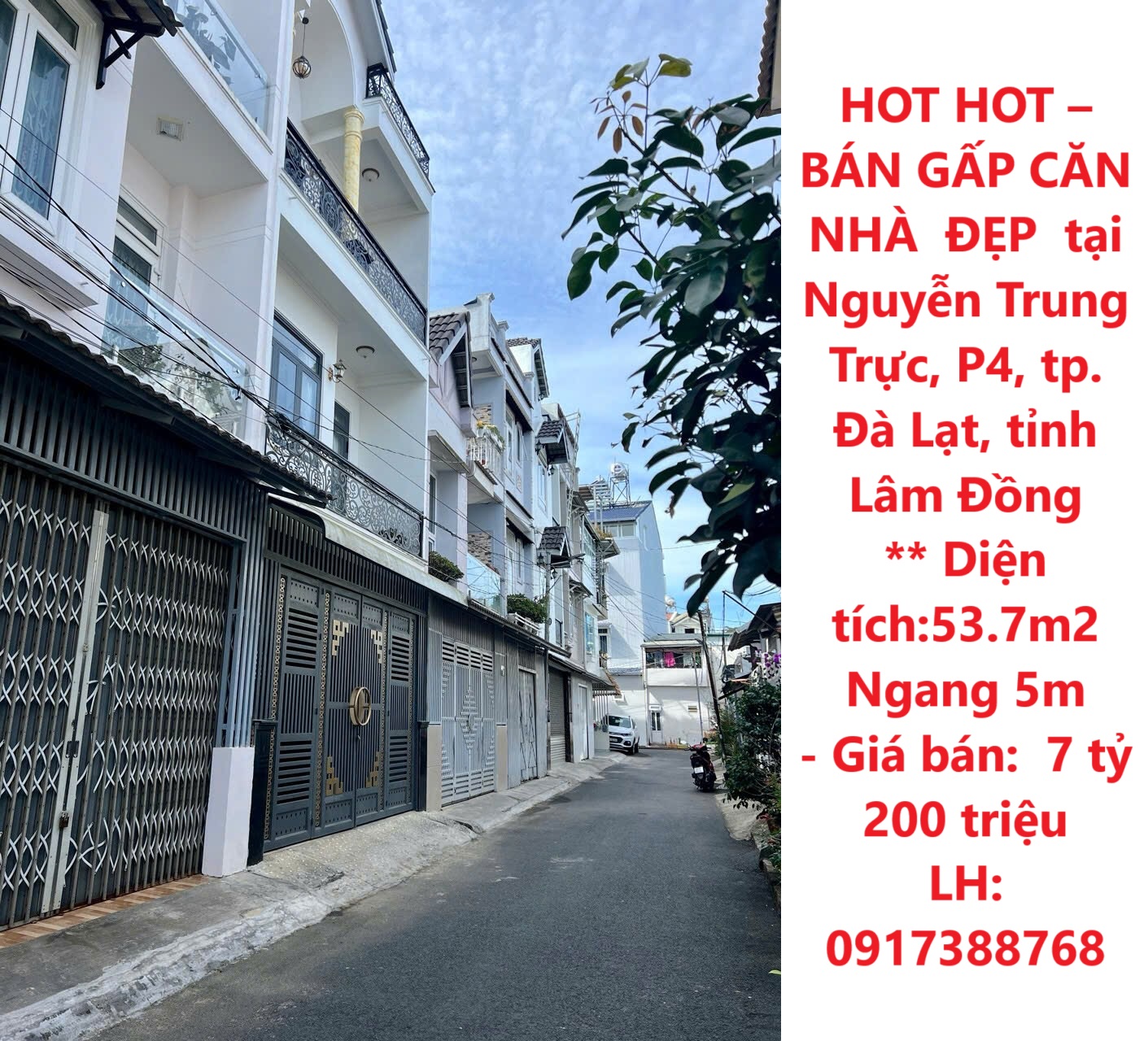 HOT HOT – BÁN GẤP CĂN NHÀ  ĐẸP  tại  Nguyễn Trung Trực, P4, tp. Đà Lạt, tỉnh Lâm Đồng - Ảnh chính