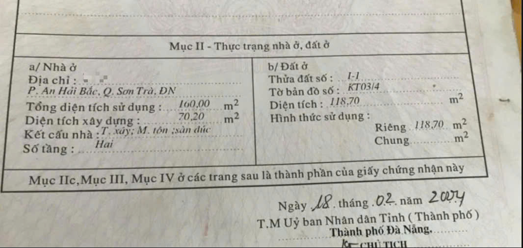 Bán nhà 2 tầng 2 mặt tiền Đường Phan Bôi, An Hải Bắc,  Sơn Trà,   Đà Nẵng. - Ảnh 1