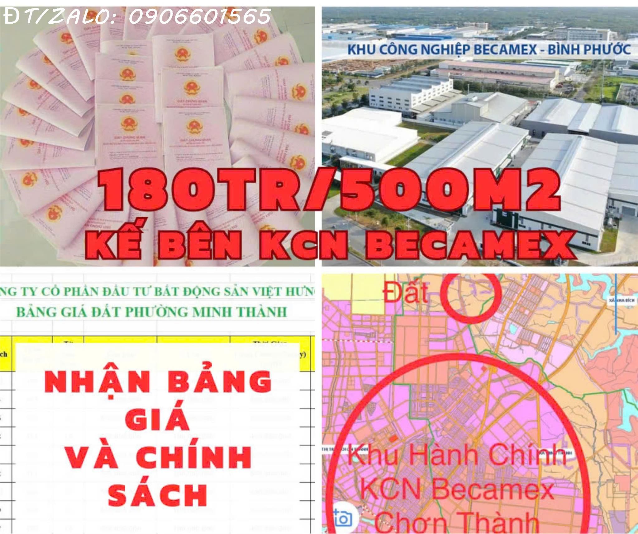 Bán Đất sổ Sẵn Ngay KCN Becamex Bình Phước Giá Chỉ 960 Nghìn/m2.Đừờng DH01. Phường Minh Thành, Kp5, - Ảnh chính