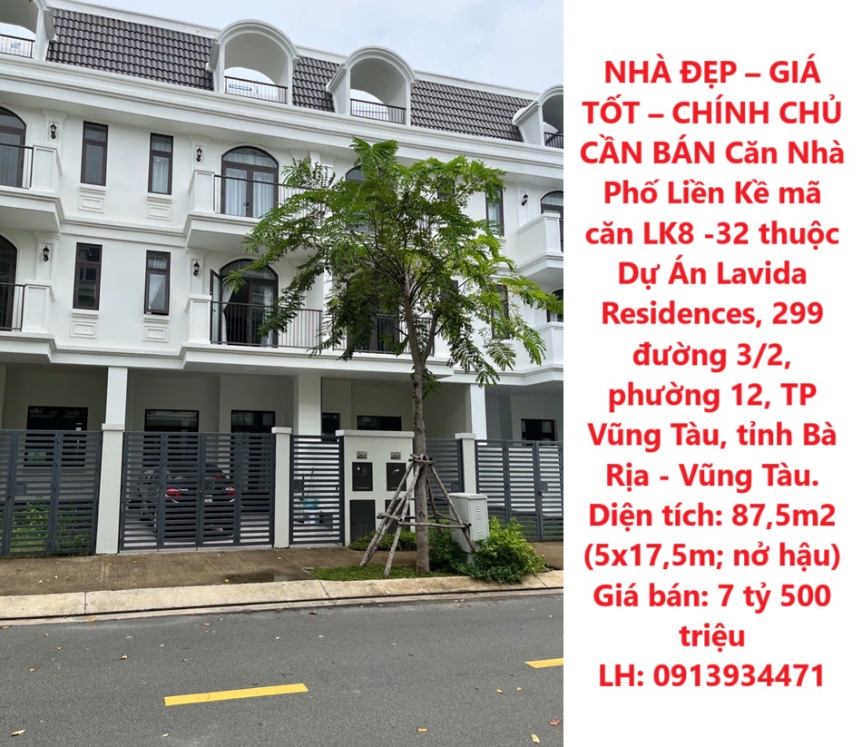 NHÀ ĐẸP – GIÁ TỐT – CHÍNH CHỦ CẦN BÁN Căn Nhà Phố Liền Kề mã căn LK8 -32 - Ảnh chính