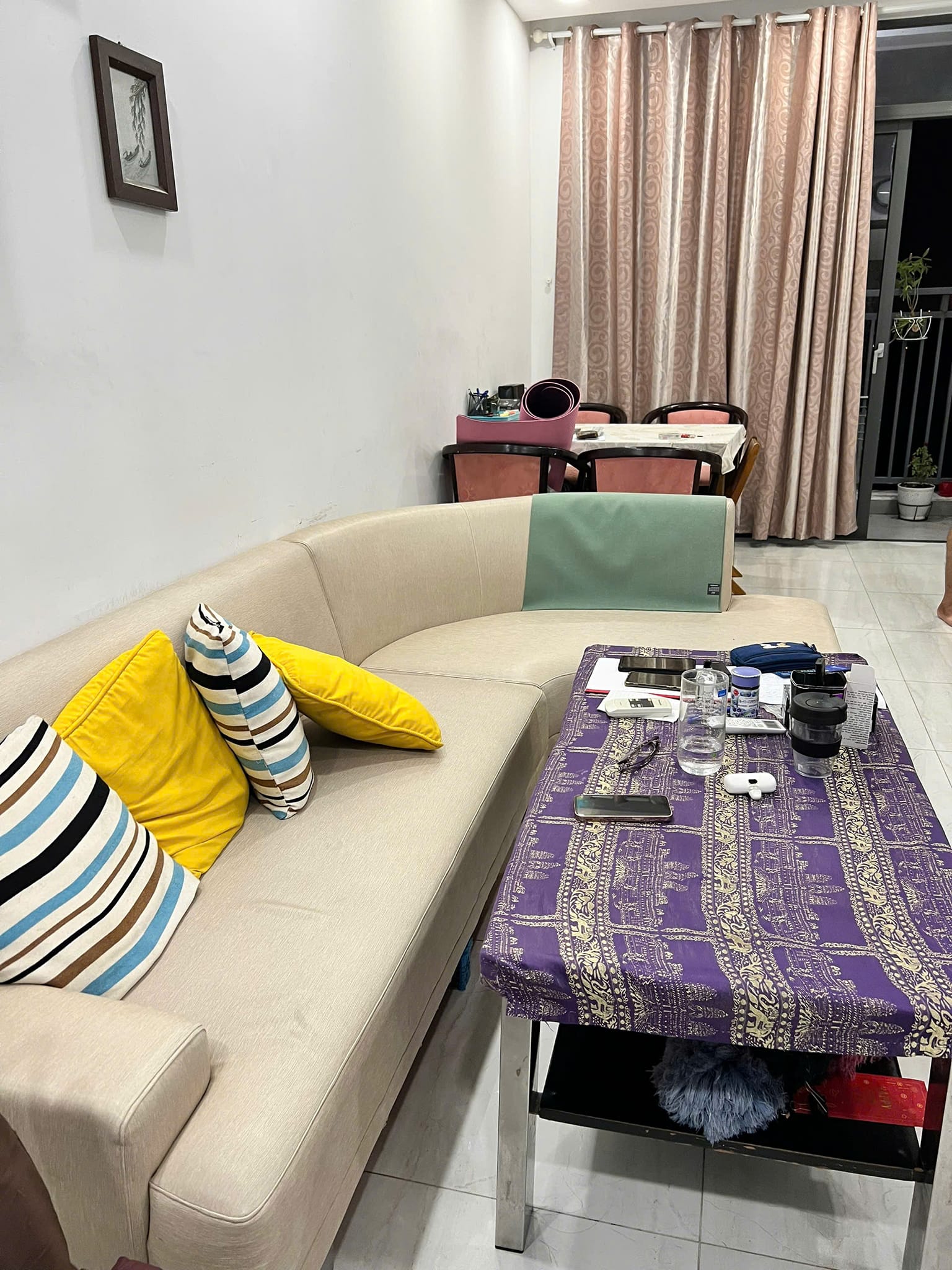 Cho Thuê căn hộ Him Lam Phú An (69m2, 2PN,2WC) Giá 9 Triệu/Tháng Giường + Bàn Ăn + Sofa. LH 09389401 - Ảnh 1