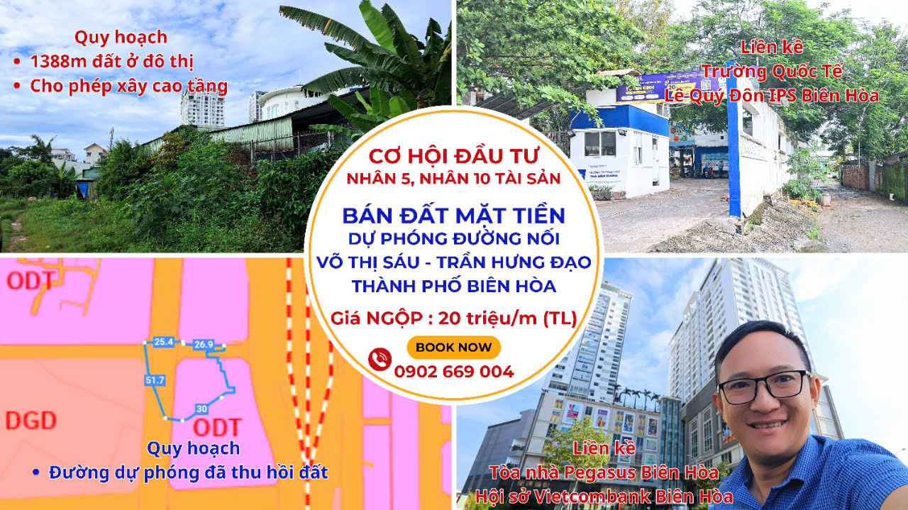 Cơ Hội Đầu Tư Sinh Lời Lớn - Lô Đất Vàng Tại Võ Thị Sáu, Phường Quyết Thắng, Biên Hòa - Ảnh chính