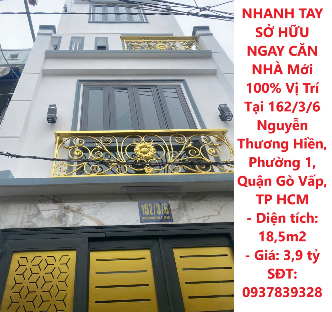 NHANH TAY SỞ HỮU NGAY CĂN NHÀ Mới 100% Vị Trí Tại Quận Gò Vấp, TP HCM - Ảnh chính