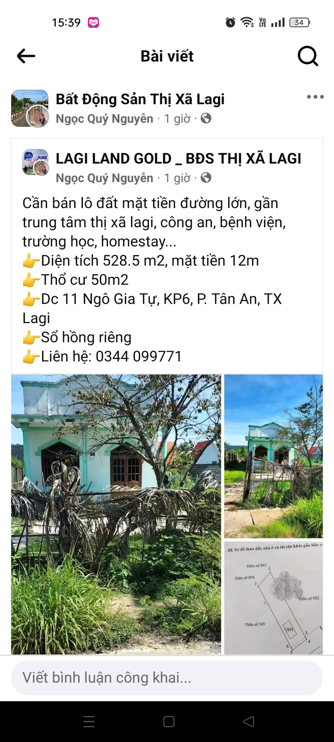 Chính Chủ Cần Bán Lô Đất KP6, P. Tân An, TX Lagi  Bình Thuận - Ảnh chính