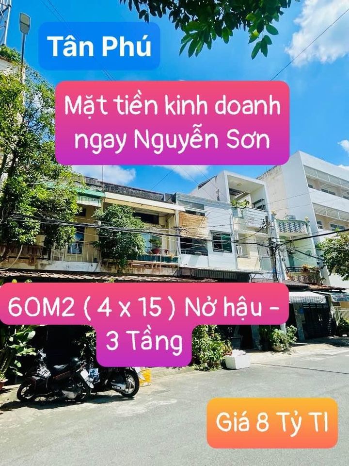 MẶT TIỀN KINH DOANH NGAY KHU BÀN CỜ HỌ LÊ - KỀ NGUYỄN SƠN - 60M2 - 3 TẦNG GIÁ 8 TỶ TL - Ảnh 2