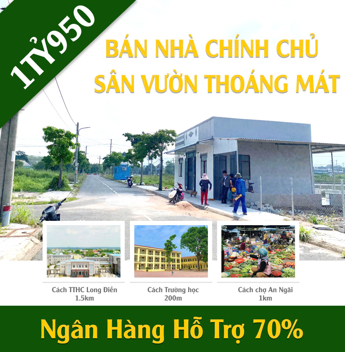 Nhà vườn gần TTHC Tp Bà Rịa 350 m2 nhựa 12m 80TC 5.5tr/m2 NH hỗ trợ 70% - Ảnh 2