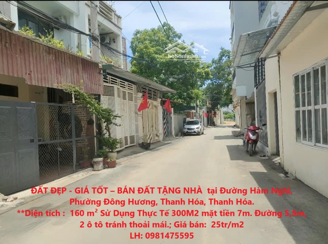 ĐẤT ĐẸP - GIÁ TỐT – BÁN ĐẤT TẶNG NHÀ  tại Đường Hàm Nghi, Phường Đông Hương, Thanh Hóa, Thanh Hóa. - Ảnh chính