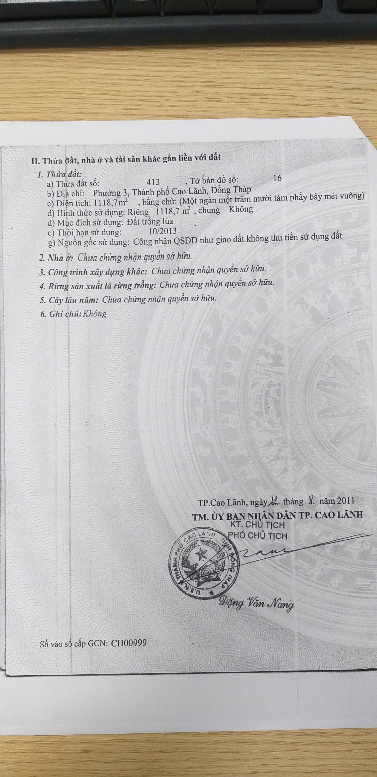 ĐẤT ĐẸP - GIÁ TỐT - Cần Bán Nhanh Lô Đất tại Phường 3 Cao Lãnh, Đồng Tháp - Ảnh 2