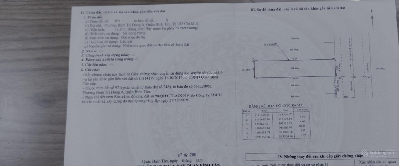 Bán đất hẻm 427 Lê Văn Qưới Bình Tân 73,3m giá 5,9 tỷ - Ảnh chính