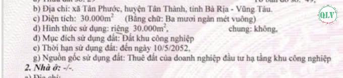 Bán đất 30.000 m2 trong KCN Cái Mép, BRVT - Ảnh chính