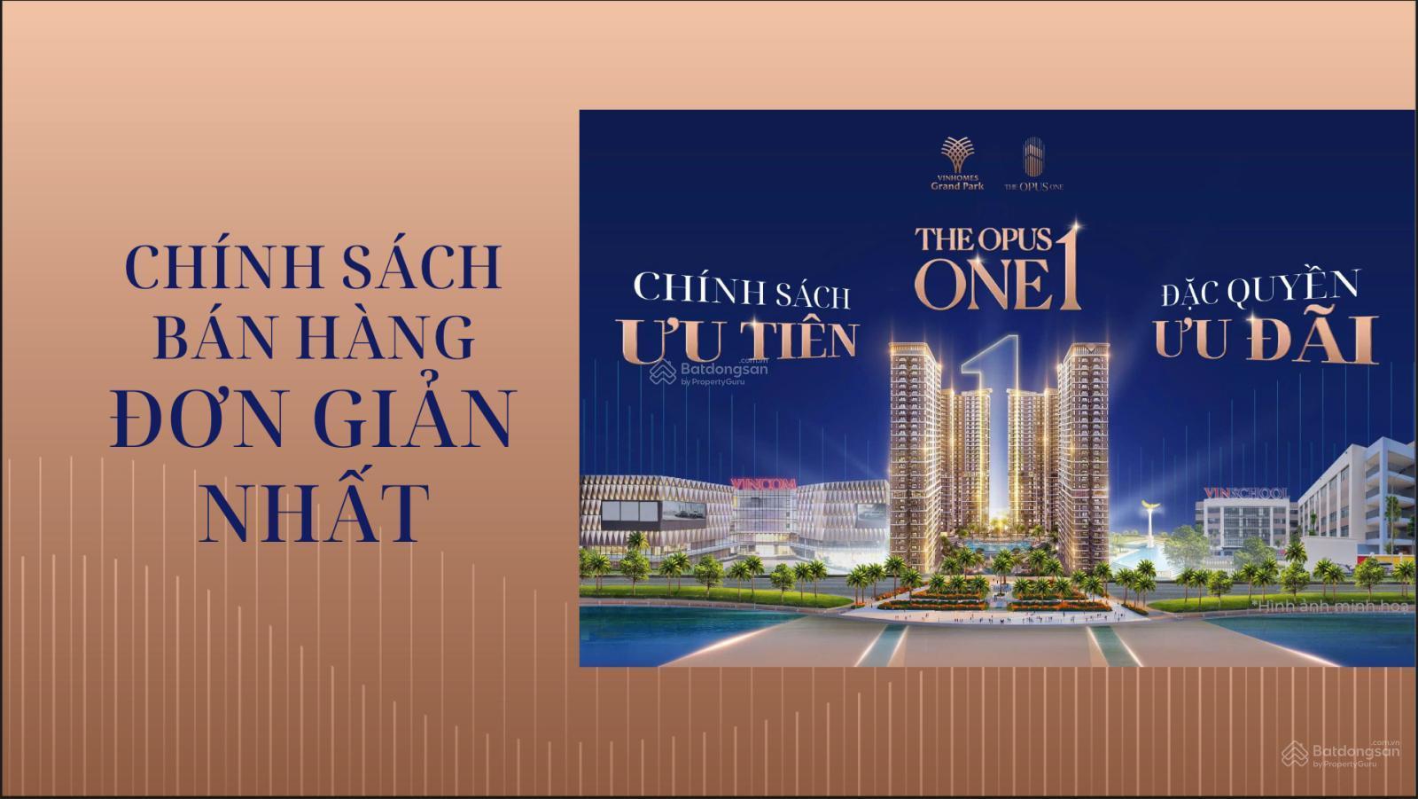 Phân Phối Chính Thức Dự Án The Opus One - F1 Chủ Đầu Tư Vinhomes. - Ảnh 1