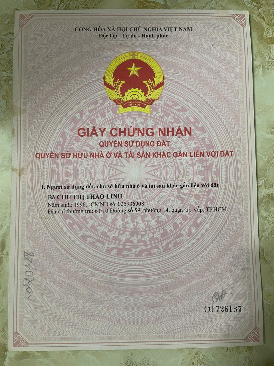 Chính chủ cần bán lô đất tại địa chỉ 237/14/6 Phạm Văn Chiêu, Phường 14, quận Gò Vấp, - Ảnh chính