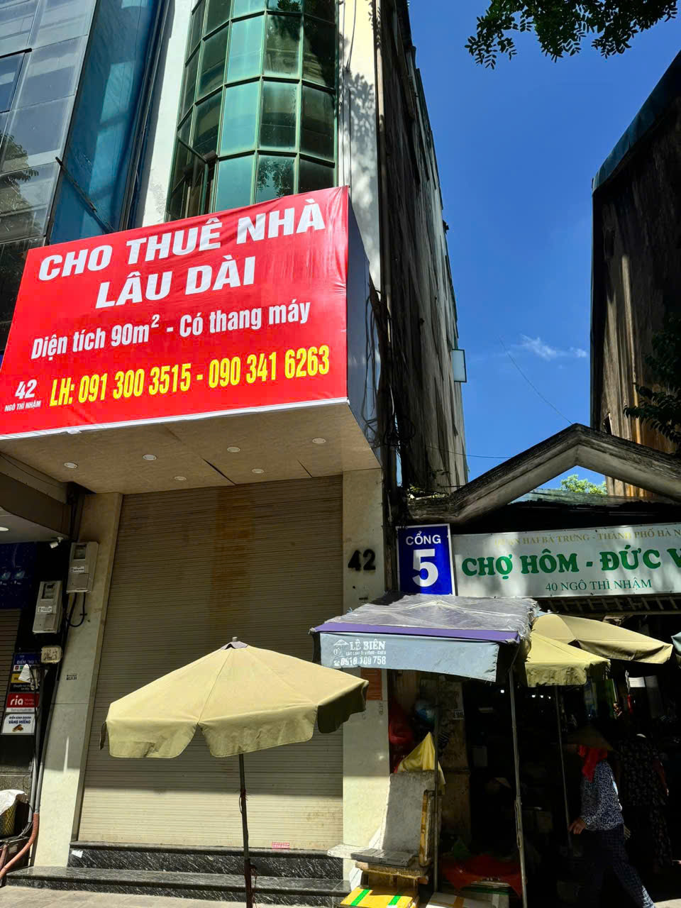 CHÍNH CHỦ CHO THUÊ NHÀ 6 TẦNG -90m2 NGÔ THÌ NHẬM -HAI BÀ TRƯNG - Ảnh chính